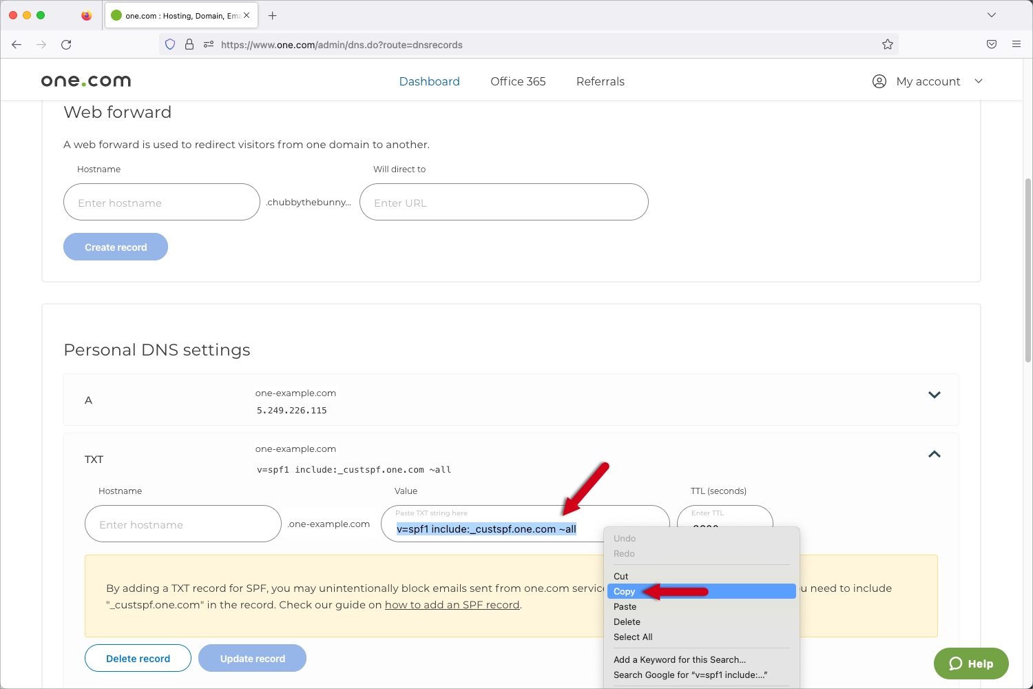 O número de pesquisas em seu registro SPF - DNS & Network