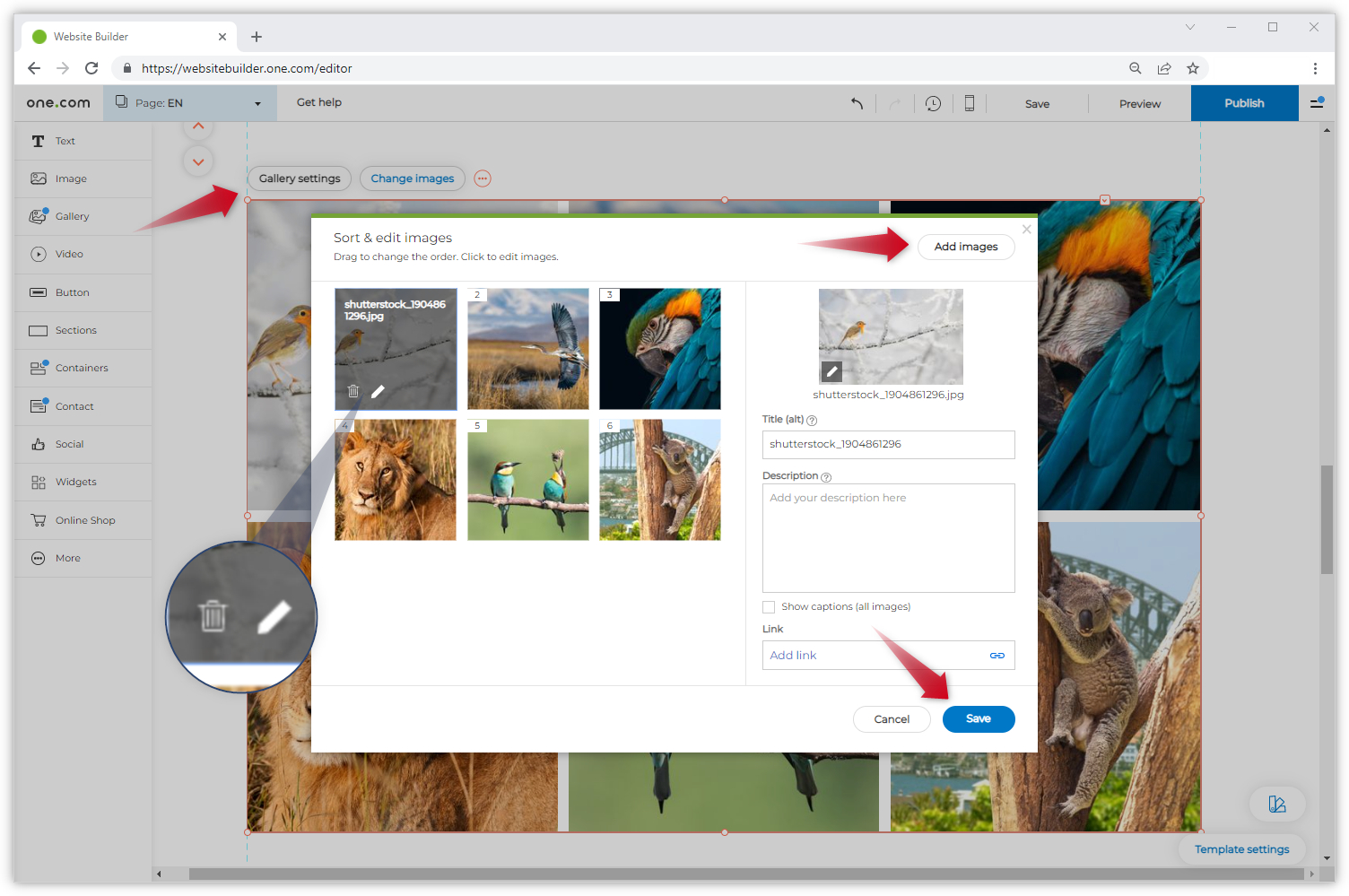 Skærmbillede, der viser 