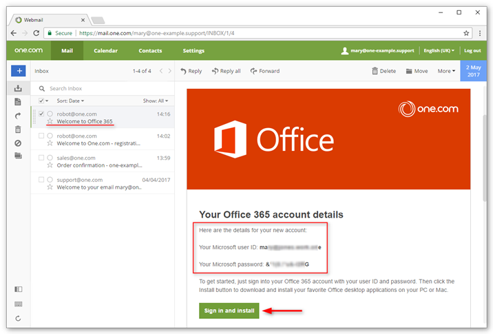 You Office 365 user is ready to use