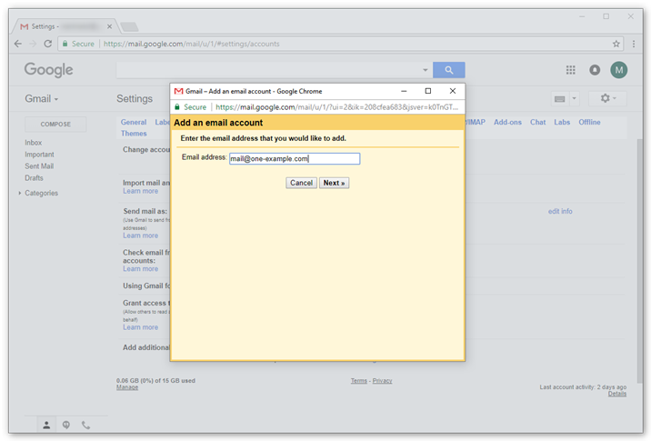 outlook settings for gmail pop