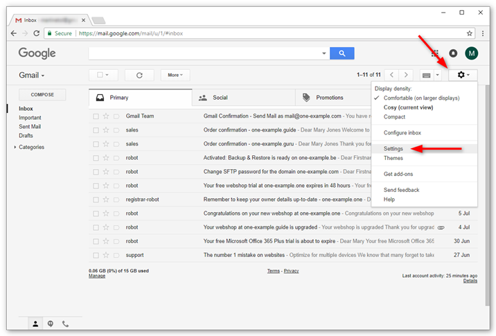 gmail server name for mac mail