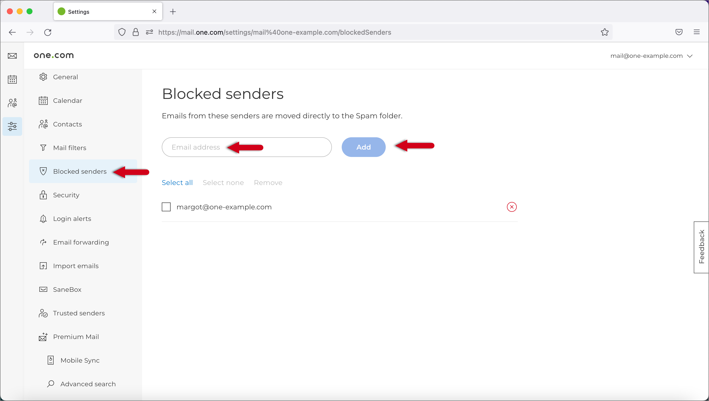 hoppe myndighed Indkøbscenter How can I block an email address? – Support | one.com