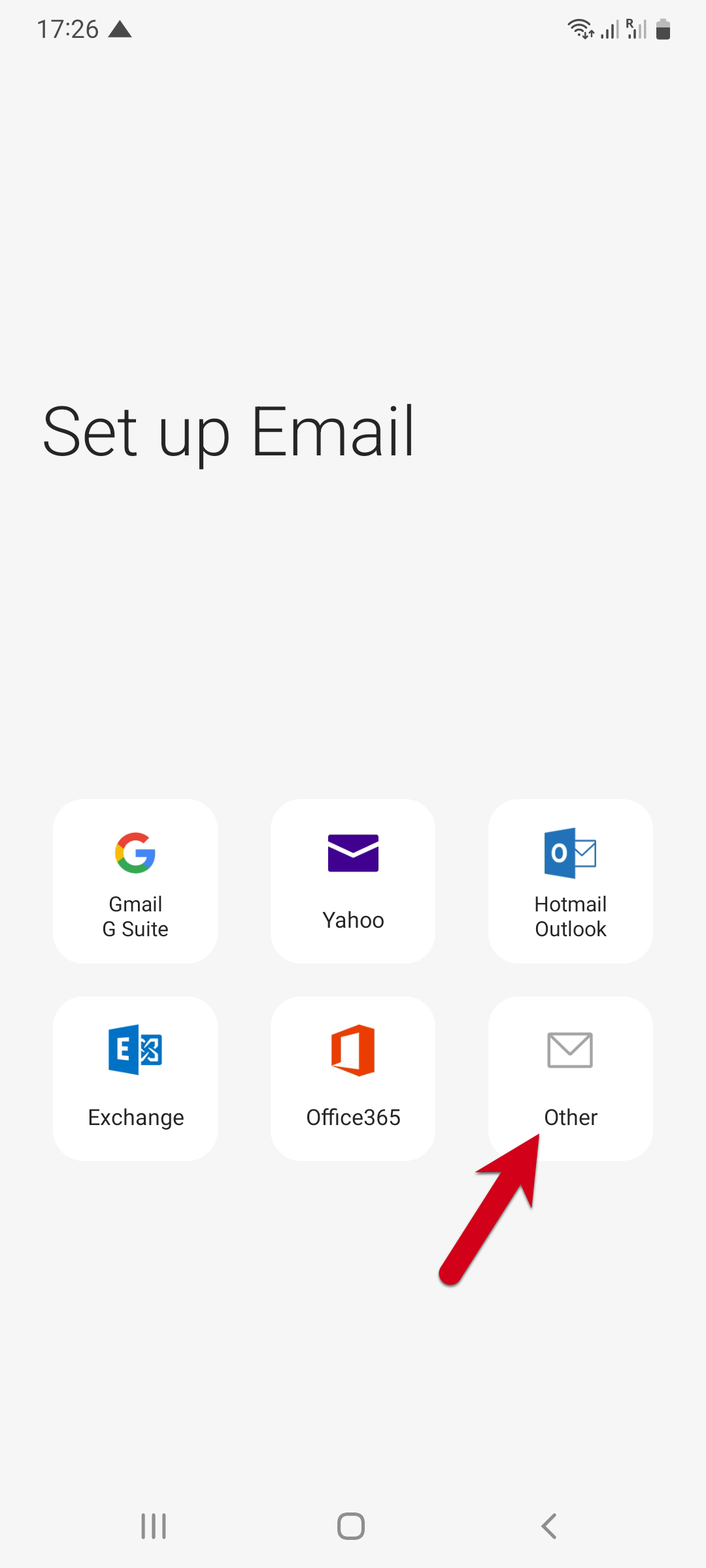 Setting up email in the Samsung app on Android – Support | one.com