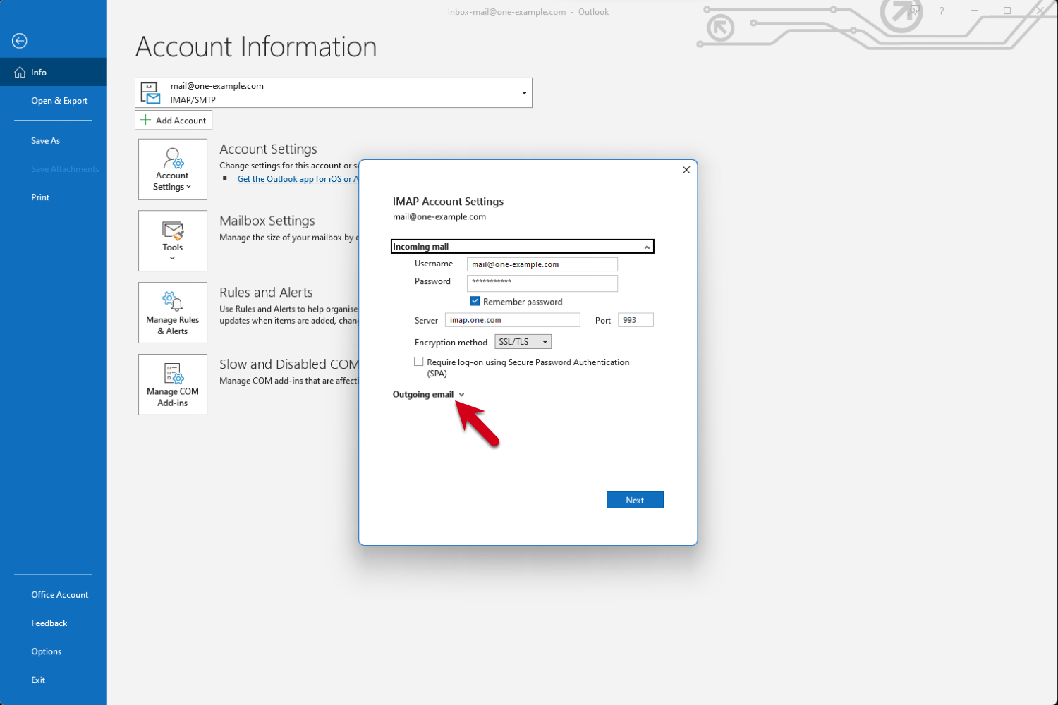 where-can-i-find-the-server-settings-in-outlook-support-one