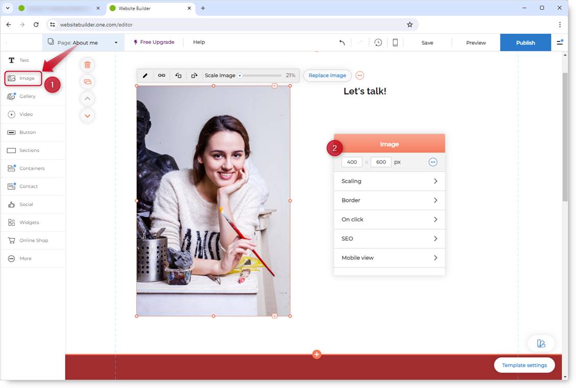 How do I add an image to my Website Builder site? – Support | one.com