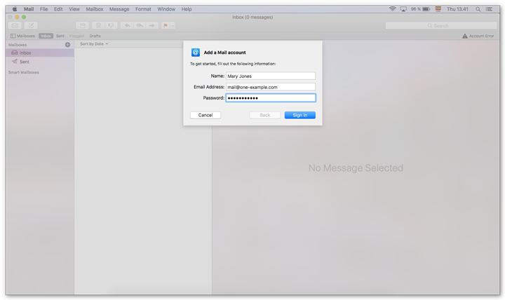 Enter your name, email and the password the belongs with the account