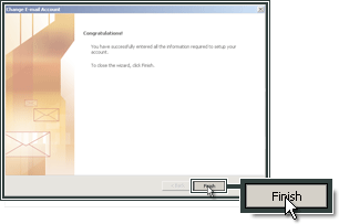 The Outlook 2007 setup is finished.
