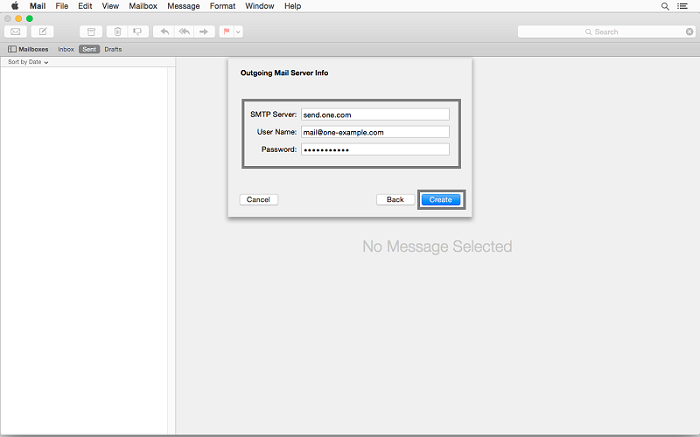 yosemite smtp settings