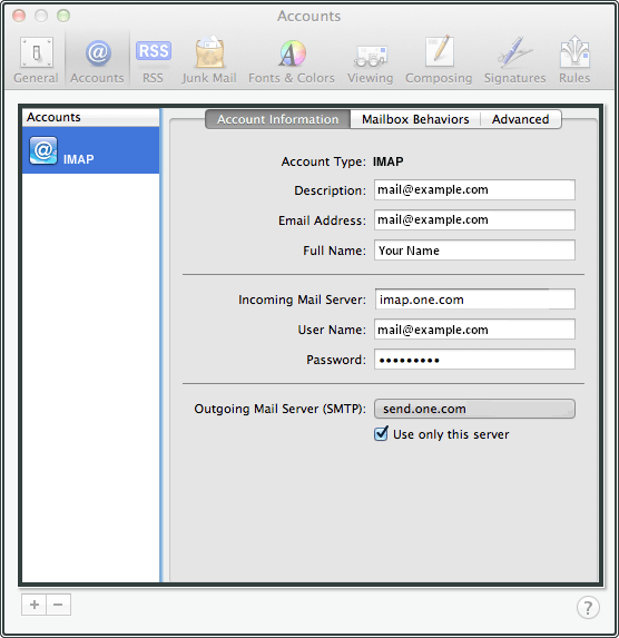 Account information