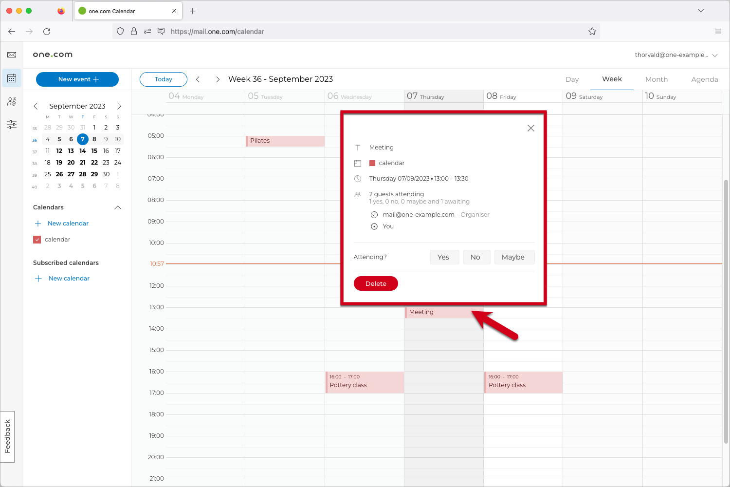 How Do I Create An Event In The Webmail Calendar Support One