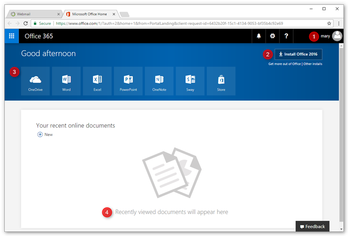 Take a look at your Office dashboard, here you can manage your installations and online files
