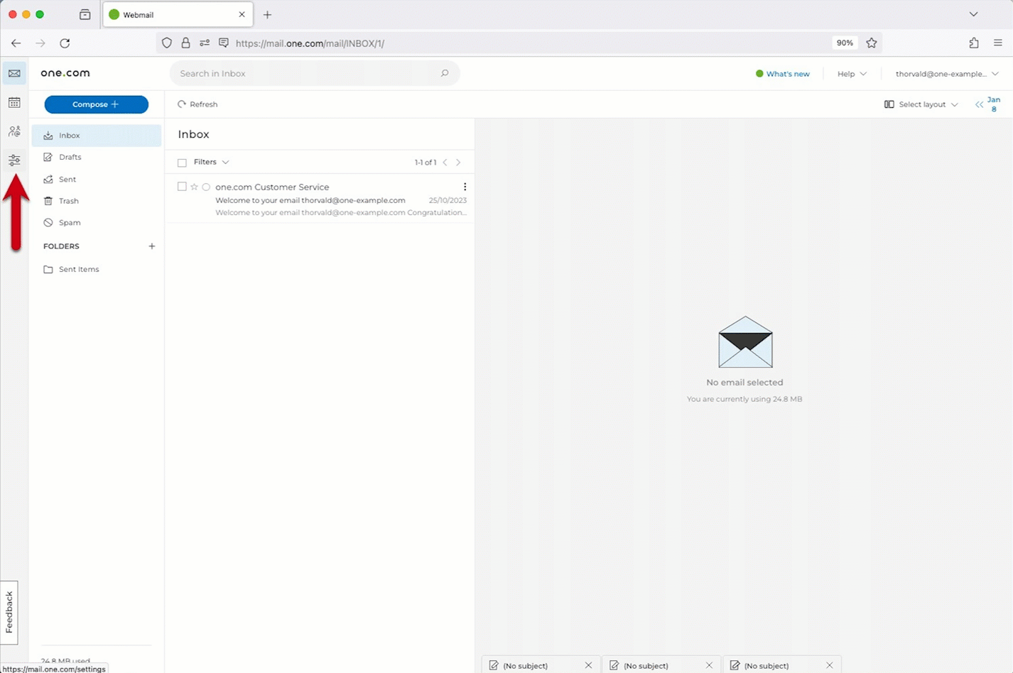 Hur importerar jag e-post till ett annat konto? – Support | one.com