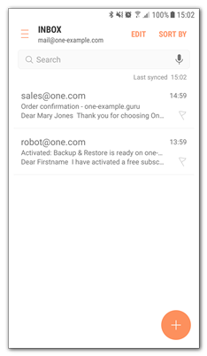 Your account is set up and the emails will appear in your inbox