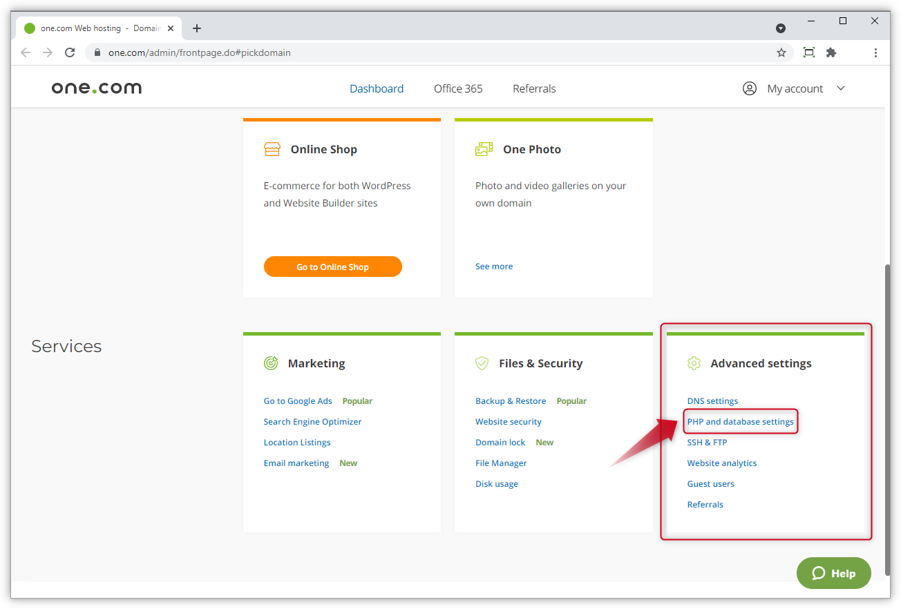 CP-AdvancedSettings-PHPdatabase-settings.png