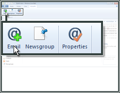 Klikk på Email ikonet i menyen