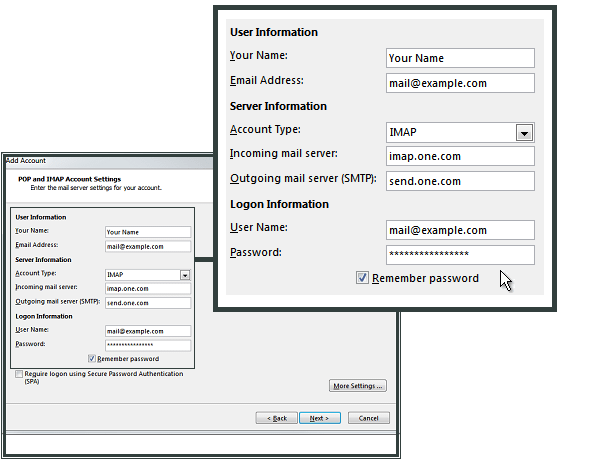 Voer naam en e-mail in