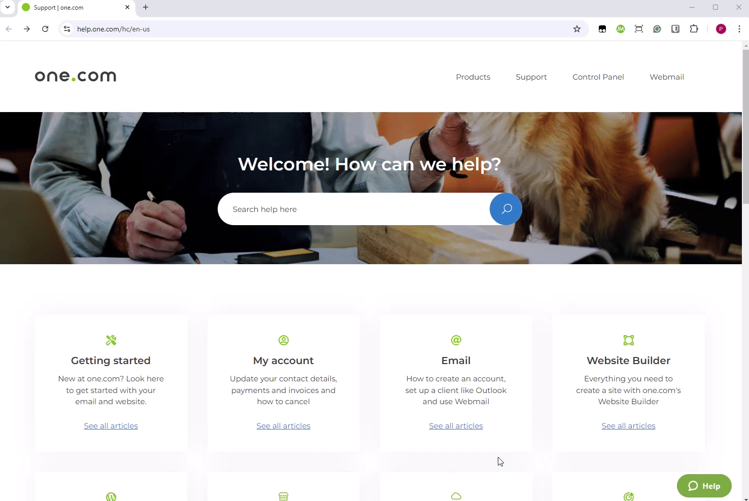 GIF with the steps on one.com
