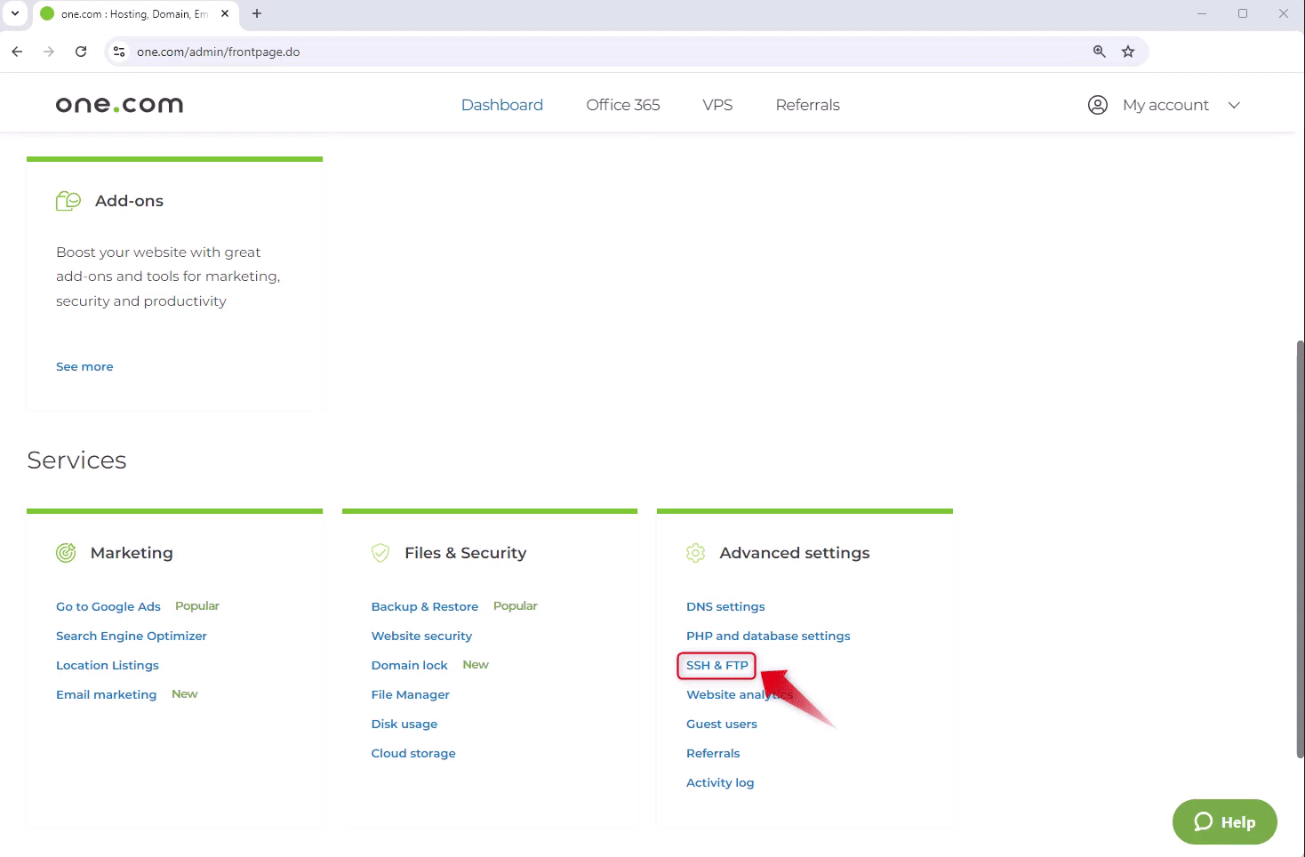 Create or change SSH SFTP password1.gif