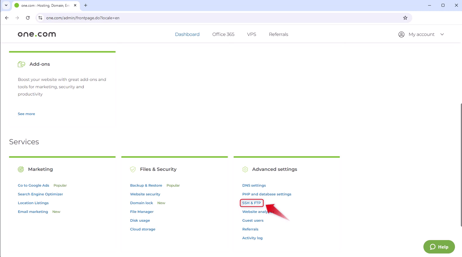 Create or change SSH SFTP password.gif