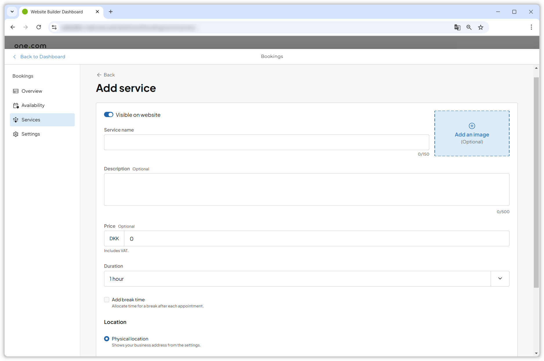 Getting started with Bookings in Website Builder – Support | one.com