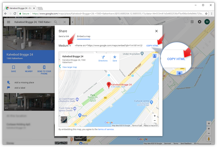 Embed A Map Meaning How Do I Embed Google Maps In My Site? – Support | One.com