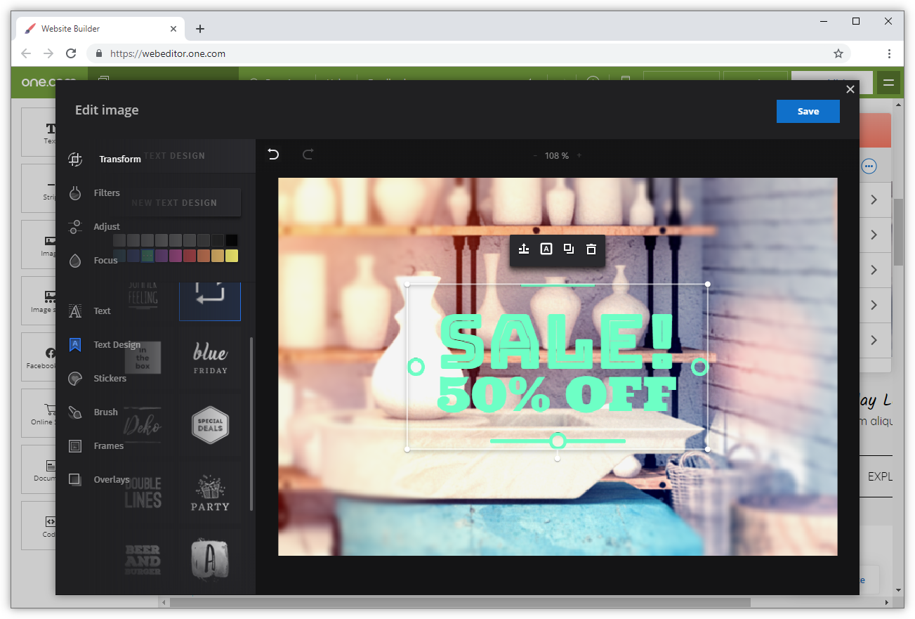 How do I edit an image in Website Builder? – Support | one.com