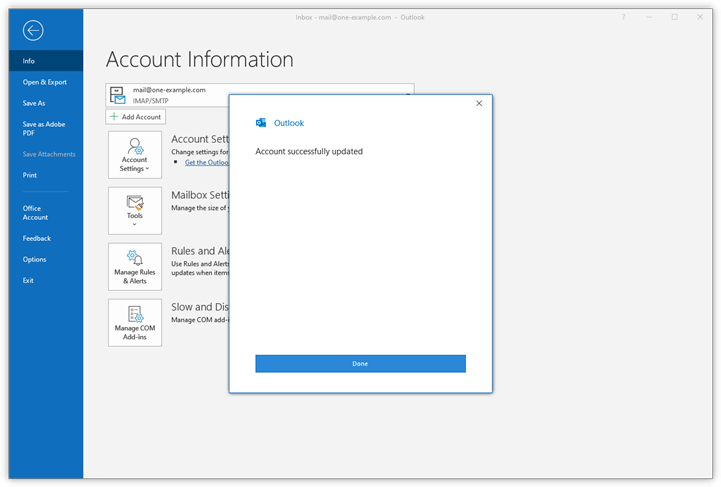 Configurar Microsoft Outlook 16 Asistencia One Com