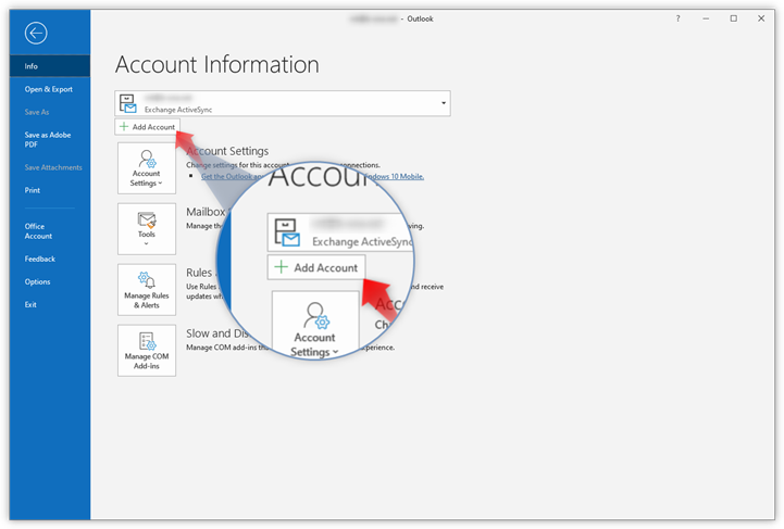 OutlookAccountsView instal the new