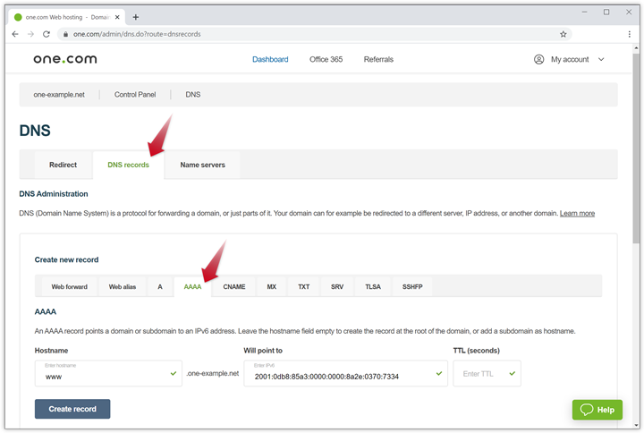 Managing AAAA Records - DNSimple Help