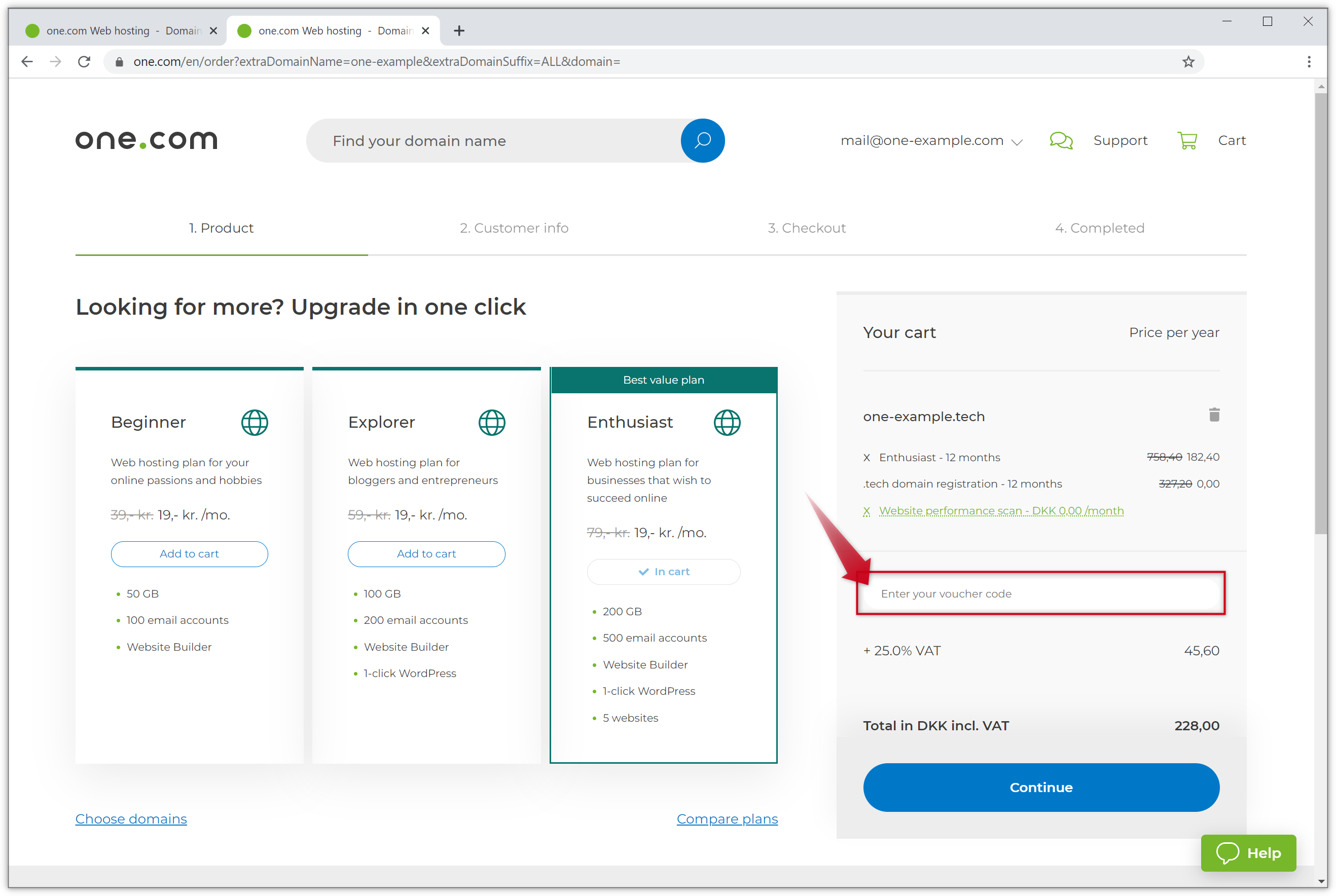 Como inserir o código promocional em um dispositivo móvel no