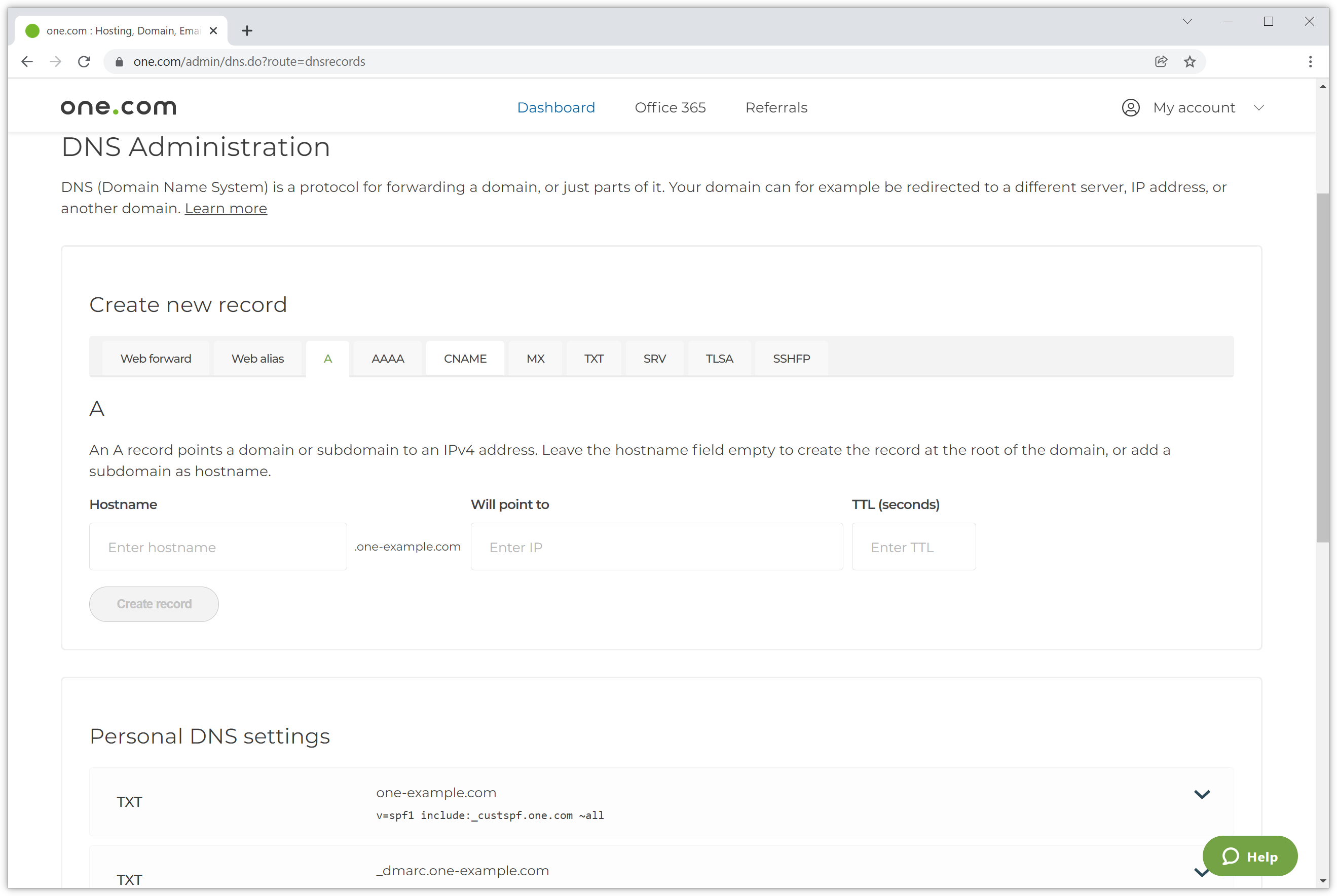 Technical information about 's DNS infrastructure – Support 