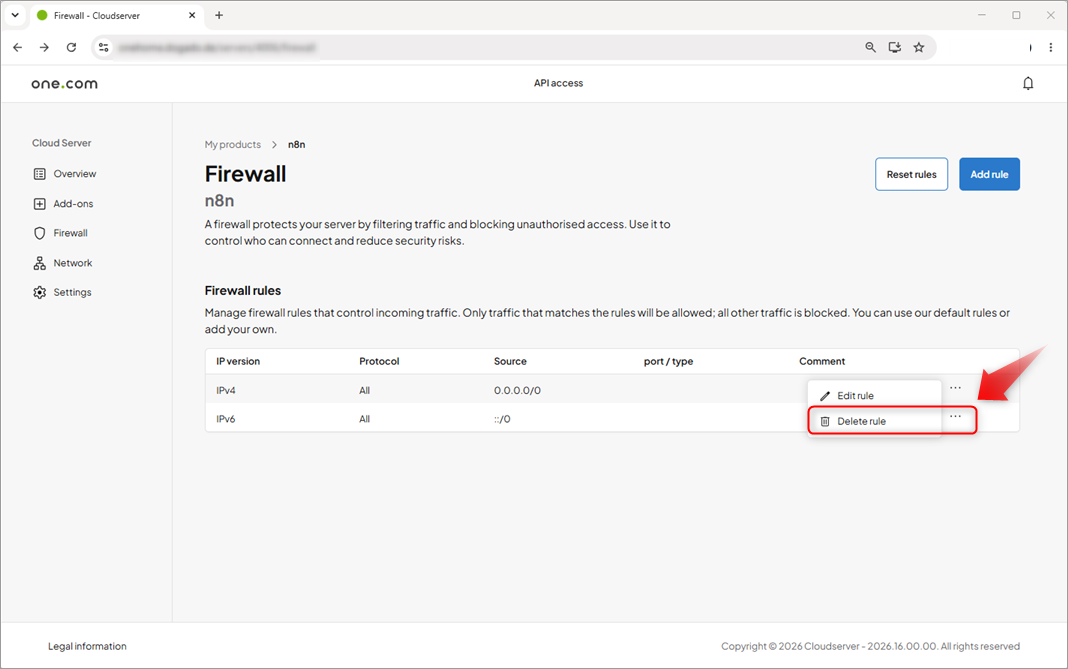 one.com Delete Firewall rule.png