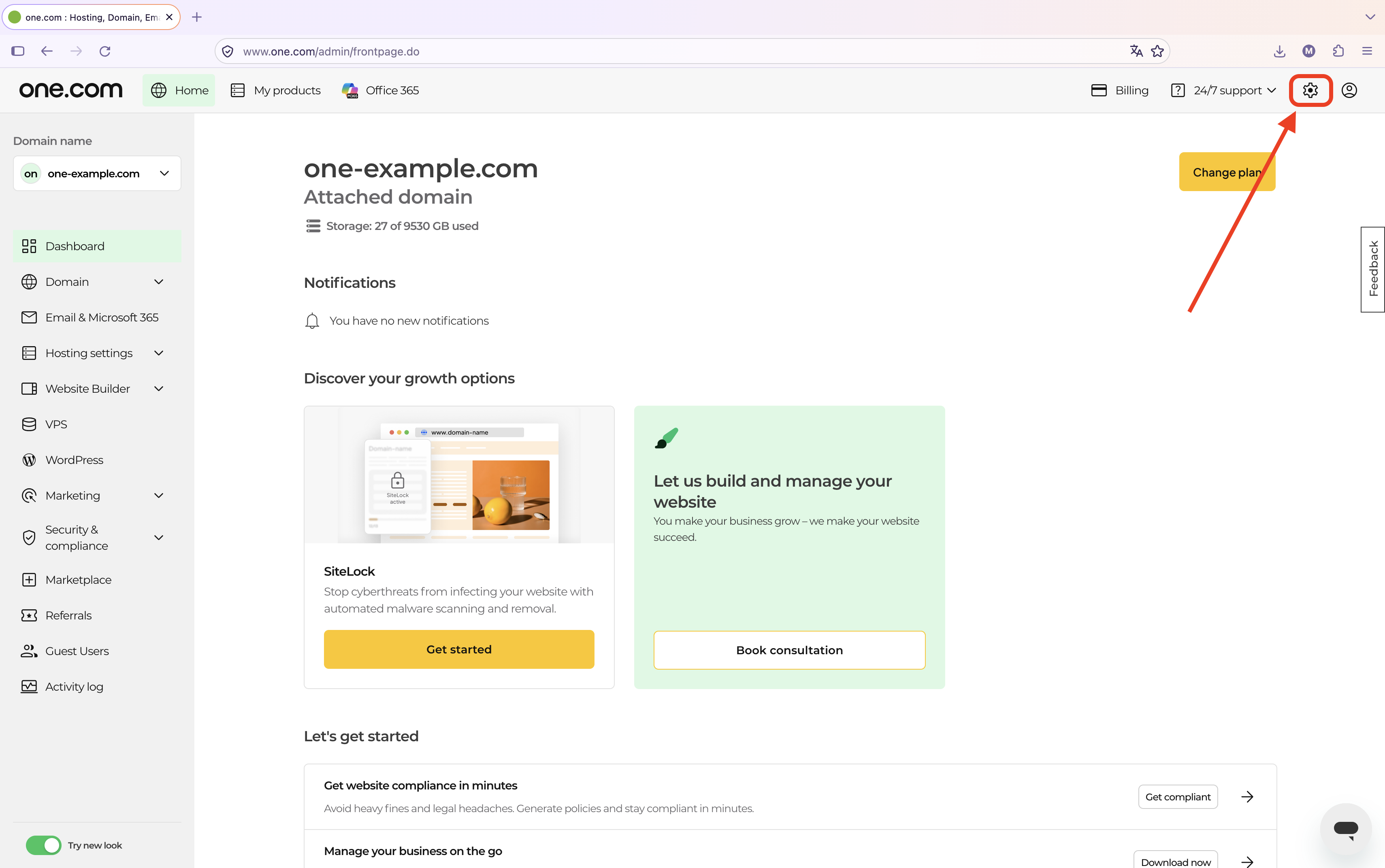 Account settings