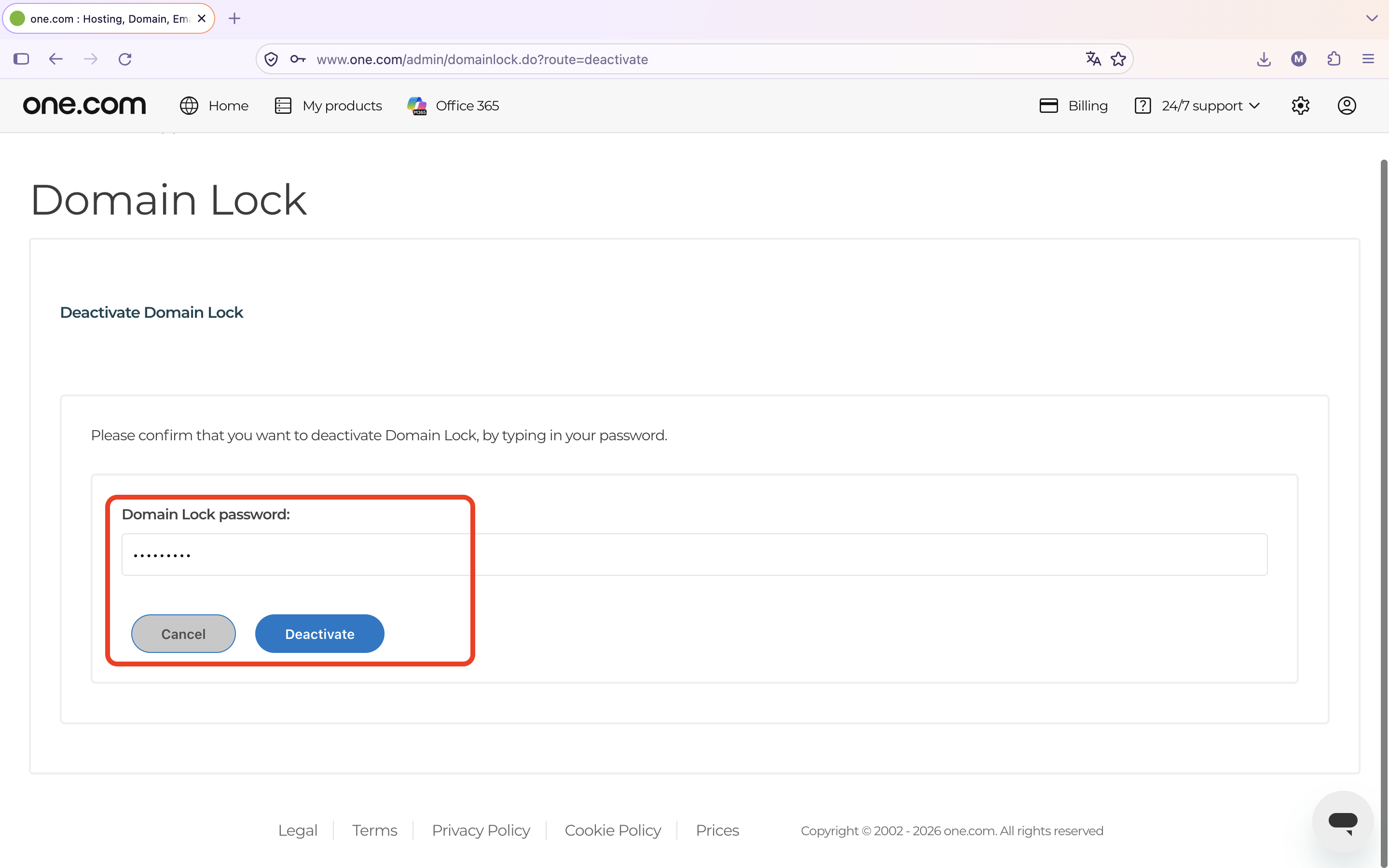 Deactivate domain lock password.png