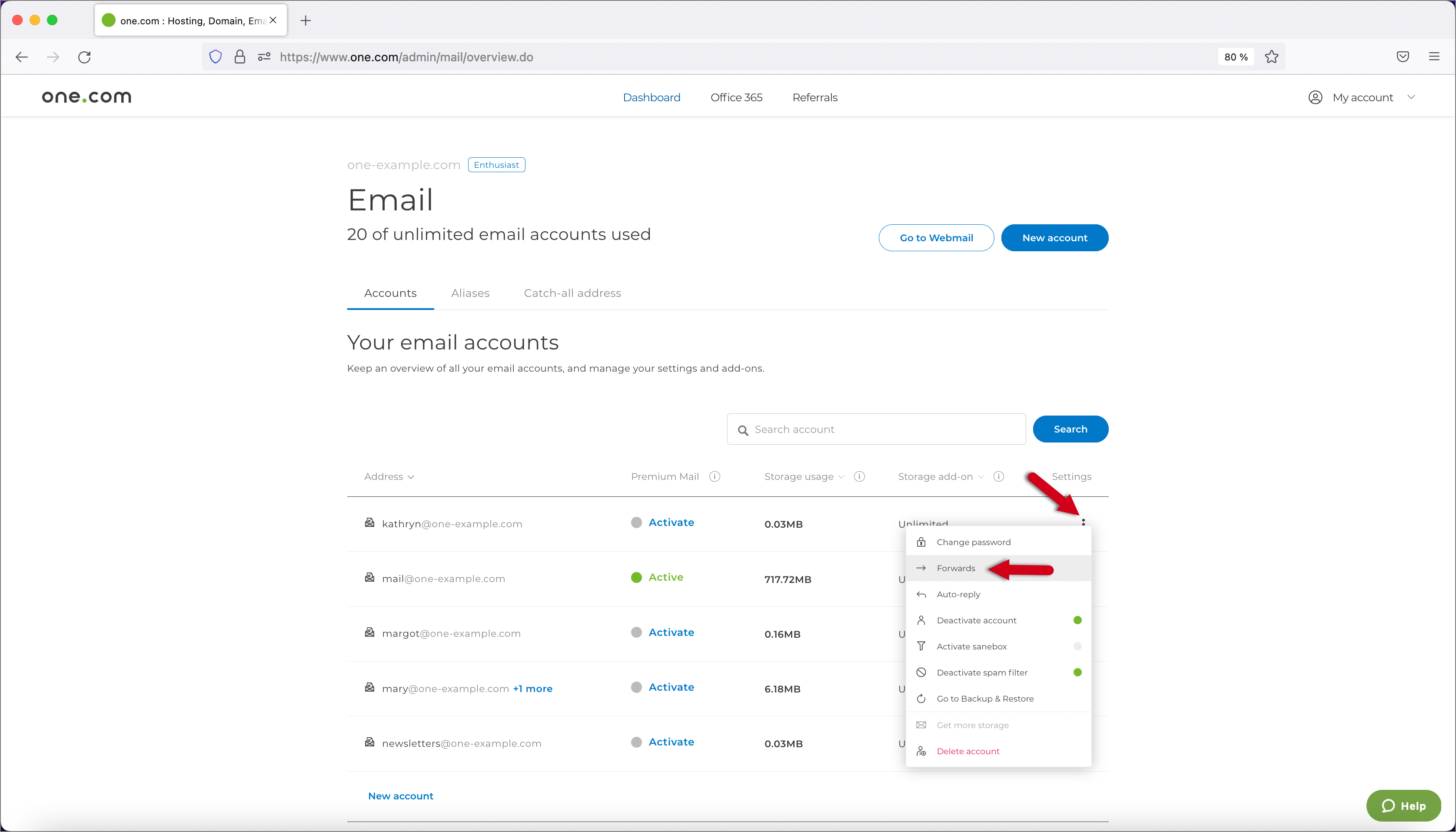 SaneBox  Hotmail: How to set up automatic forwarding from one account to  another account