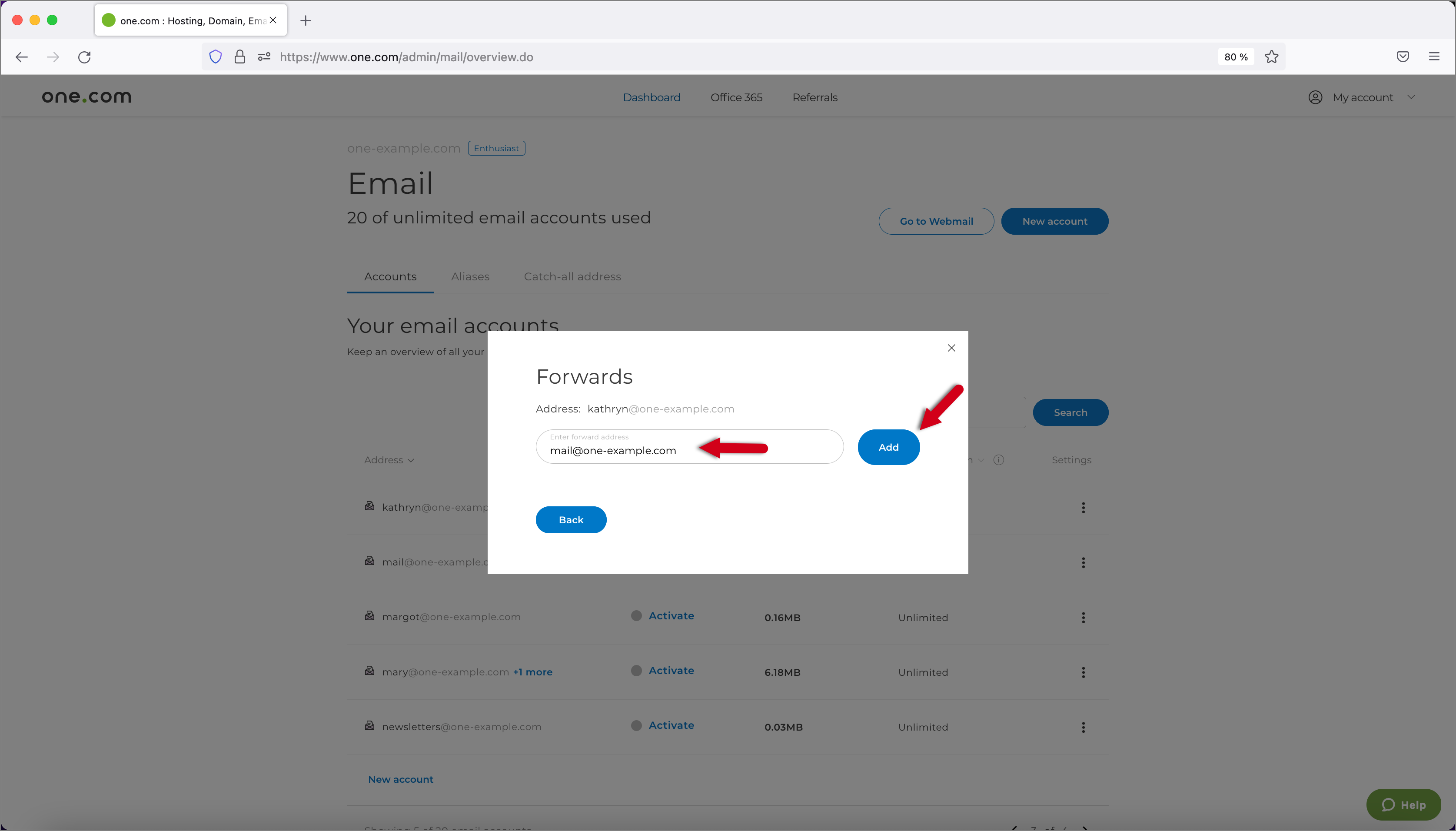 SaneBox  Yahoo: How to set up automatic forwarding from one account to  another account