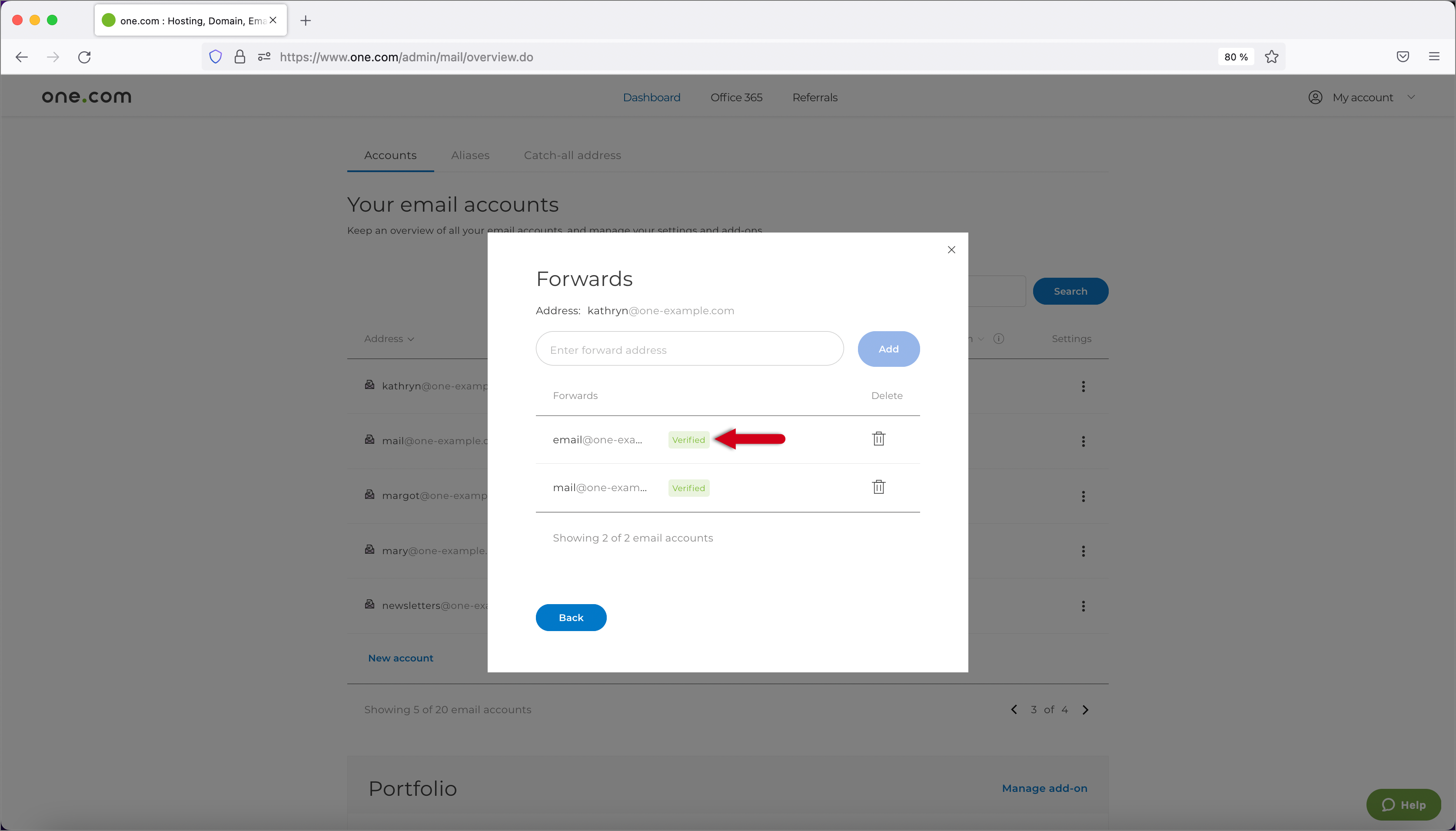 SaneBox  Yahoo: How to set up automatic forwarding from one account to  another account