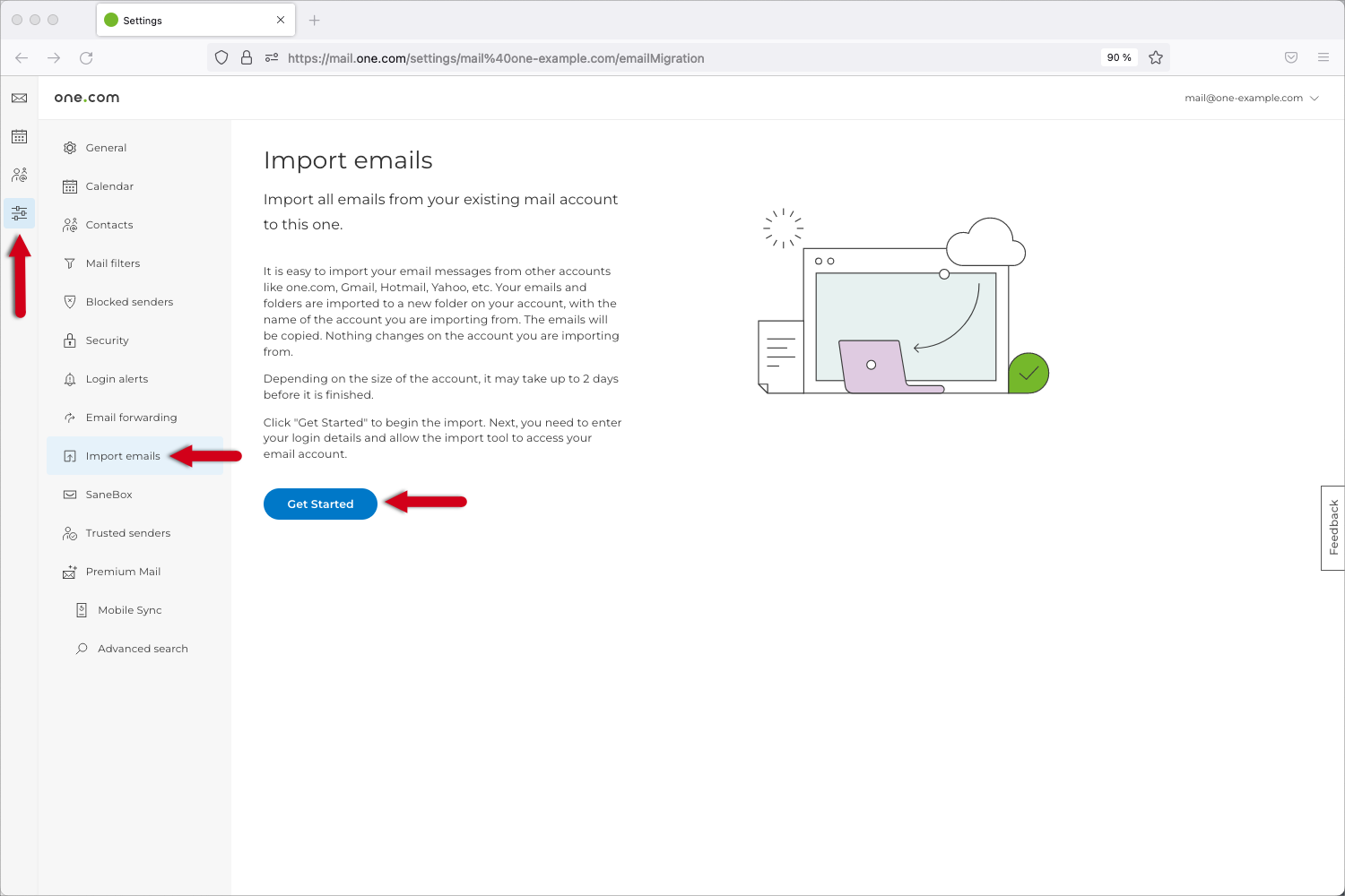 SaneBox  Yahoo: How to set up automatic forwarding from one account to  another account